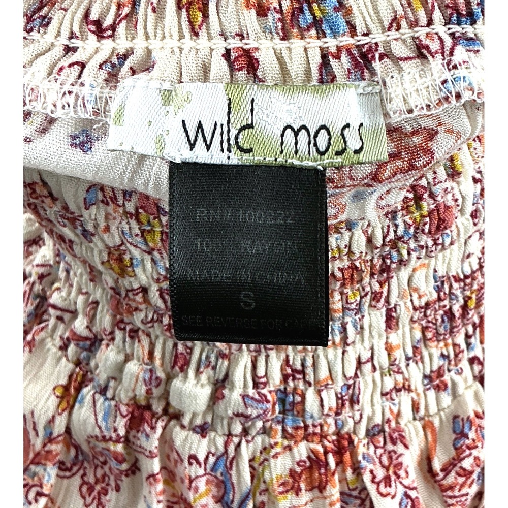 Wild Moss Boho Floral Paisley Tiered Maxi Skirt Sz S Cottagecore Peasant Prarie - Picture 3 of 9